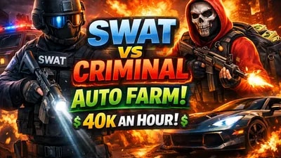 SWAT Vs Criminal OP Auto Farm | $40,000+ An Hour
