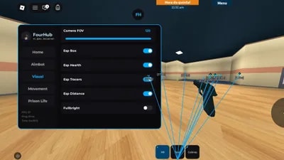 [FourHub] AIMBOT,ESP,TELEPORT, AUTO SHOT ,FOV