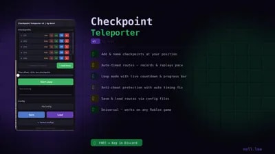 π¦ null.lua β Checkpoint Teleporter