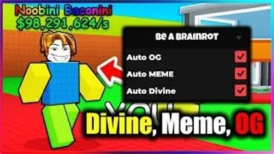 💸 Be a Brainrot Script - Instant Get DIVINE, MEME, OG