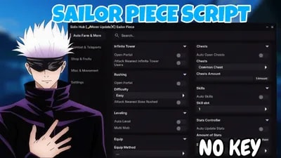 Sailor Piece script | Autofarm, Infinite tower, Hit aura
