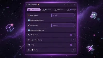 ✨CardinBlox UI | ESP, Hitbox, Fly, ESP, Speed, No Clip, Etc.