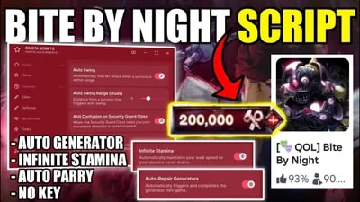 Auto Generators,Kill Aura, Auto Win, Godmode, Infinite Stami