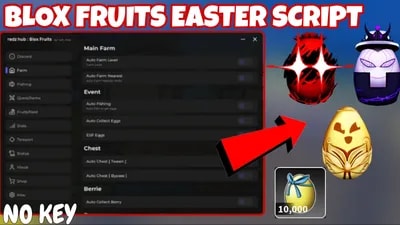 Blox fruits Script | Find All Easter Eggs, Autofarm event
