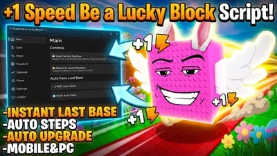 +1 Speed Be a Lucky Block! Script