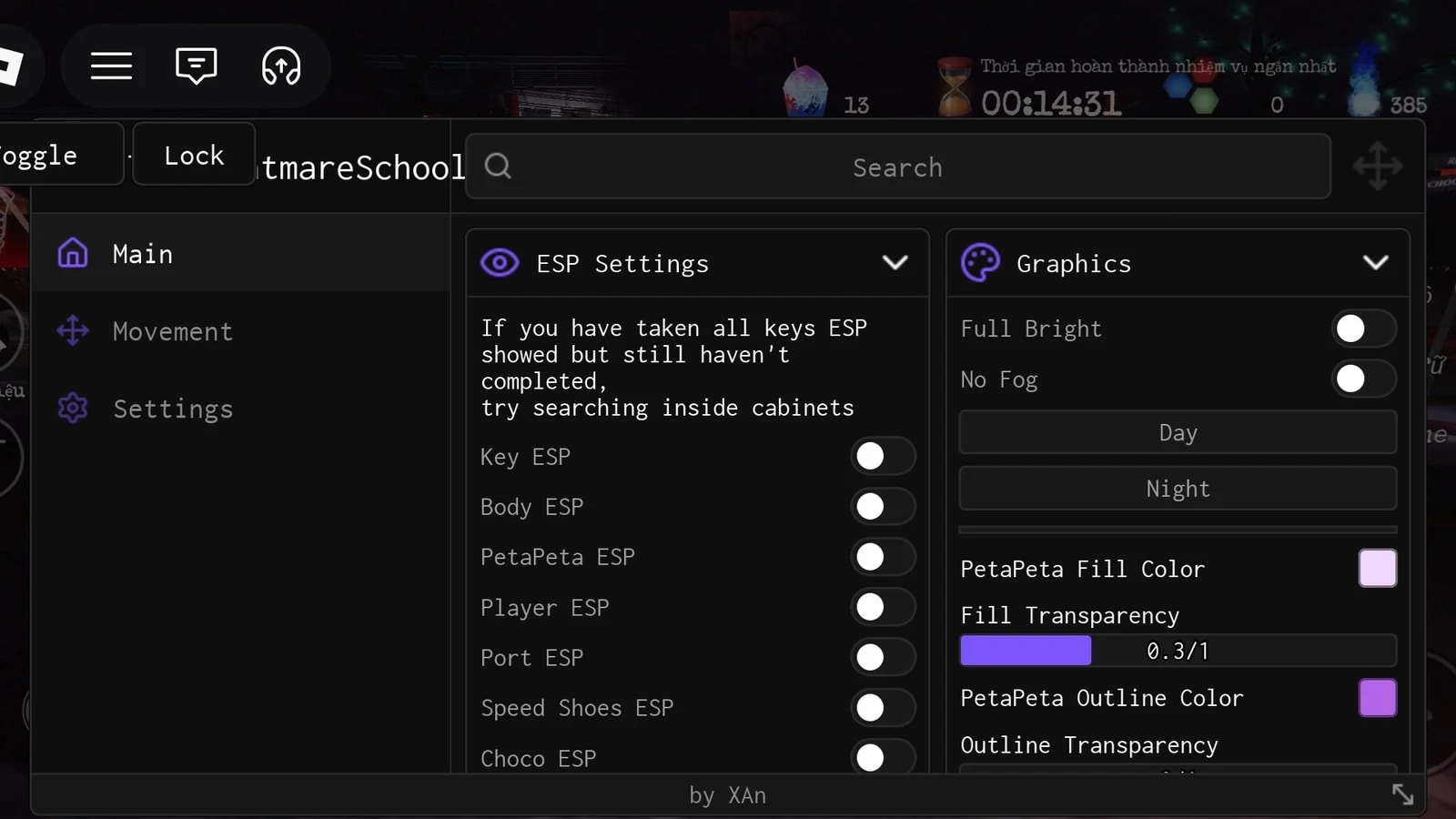 esp key,peta,teleport