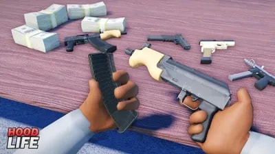 Hood Life Loot A Random Player ( Working Guns)