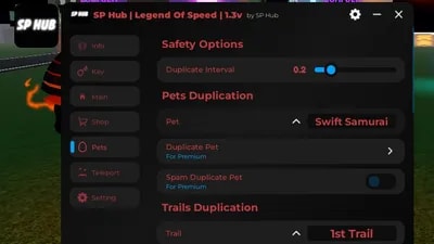 Legends Of Speed SP Hub v1.3 Duplicate Pets, Auto Evolve