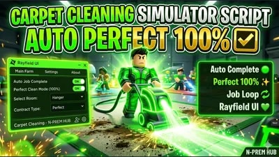 [OP]Carpet Cleaning Simulator | AUTO COMPLETE | Perfect Mode
