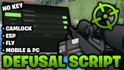 Defusal Script - Aimbot, Camlock, ESP, fly, and More