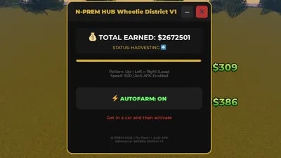 [OP] N-PREM HUB | Wheelie District V1 | Auto Farm, Anti AFK
