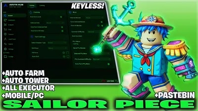 BEST Sailor Piece Script: Arvyn Hub (Auto Farm, Instant Kill