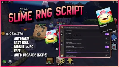 Slime RNG Script NO KEY, Auto Farm, Fast Roll, Auto Upgrade