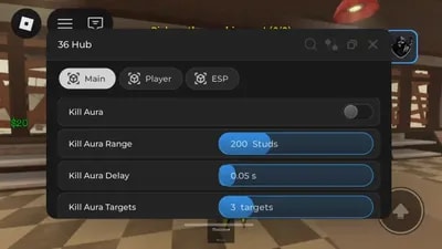 Kill aura,Esp,bring items