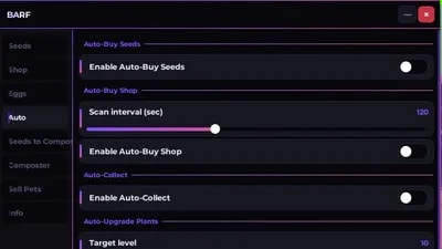KeyLess, AutoRoll, AutoEgg, AutoSellEggs, Composter Autoshop