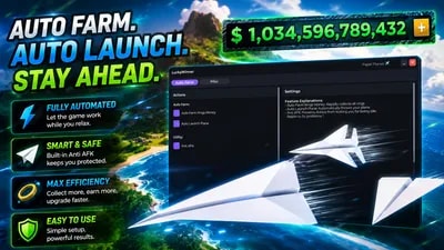 Money AutoFarm, Auto Launch Plane, Anti AFK