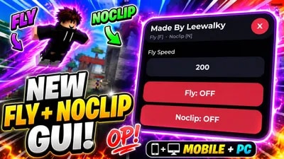 Fly & Noclip GUI | Mobile Friendly | Custom Speed | Hotkeys