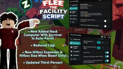 Flee The Facilty Script! New Features Added!