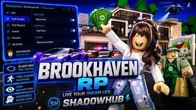 ShadowHUB - Brookhaven RP (AutoFarm & More