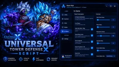 Axon Hub — Universal Tower Defense X Script OP