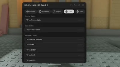 XCMEN HUB - DA GAME 2: Aimbot , ESP , Get GUNS etc