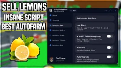 Money Farm, Auto Rebirth, Auto Build, Teleports!