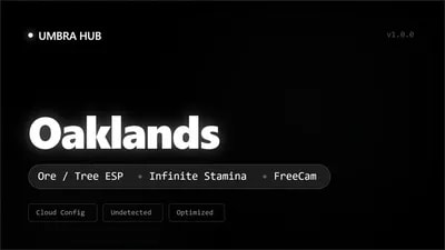 Oaklands Ore / Tree ESP + Infinite Stamina + FreeCam