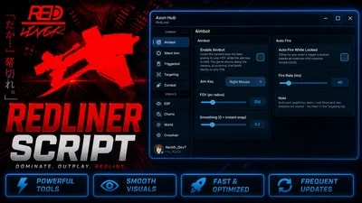 Axon Hub | RedLiner Script - Aimbot, Triggerbot, ESP & Movem
