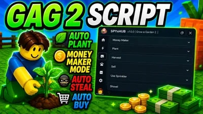 GAG 2 MONEY MAKER - AUTO PLANT, AUTO STEAL, HOP SERVER
