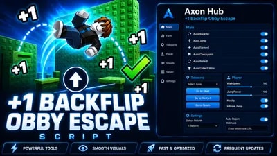 Axon Hub | +1 Backflip Obby Escape Script - Auto Farm, Auto