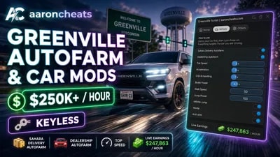 Autofarm ($250K+ Per hour) + Car Speed, Brakes & Player Mods