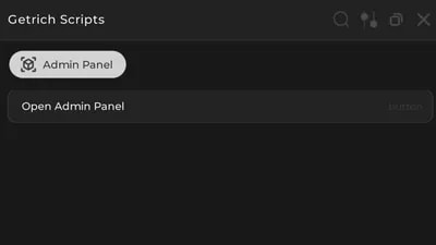 Open Admin Panel