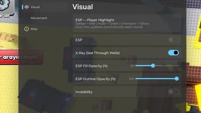 ESP, NoClip (Legit Gui)