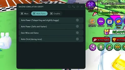 Racing Simulator Script, Auto farm, Auto Power, AutoWin 🌟🌟