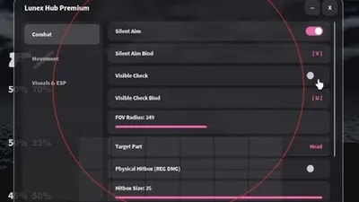 Silent Aim , HitBox , Fly , Esp , No recoil and moore