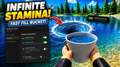 Infinite Stamina, Auto Fill Bucket, Auto Upgrade Skill Tree