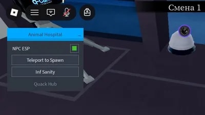 Inf Sanity , Teleport to spawn , Esp npc