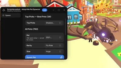 Adopt me - Pet Spawner (Visual) Ride and Fly Any Pets!
