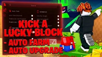 Ajjans - Roblox Kick a Luckyblock Auto Farm & Rebirth Script