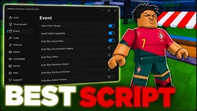 Spin a Soccer Card Script | Veneno Hub
