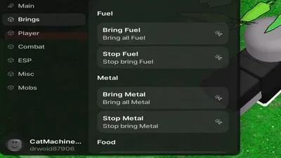 Bring all, Fuel, Weapons, Tools, Coal, ETC