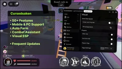 Cursedsaken | AutoFarm,Fly,Noclip,Auto Gen,Auto Block,ESP