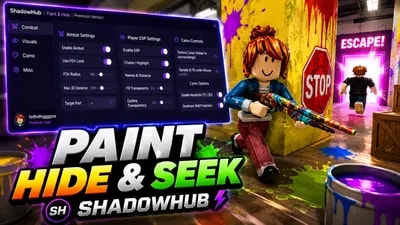 Paint Or Seek — ESP, Auto Shoot, Aimbot, Camo!