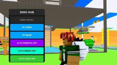 Tp to best zone, Auto rebirth, Auto upgrade speed, Auto cash