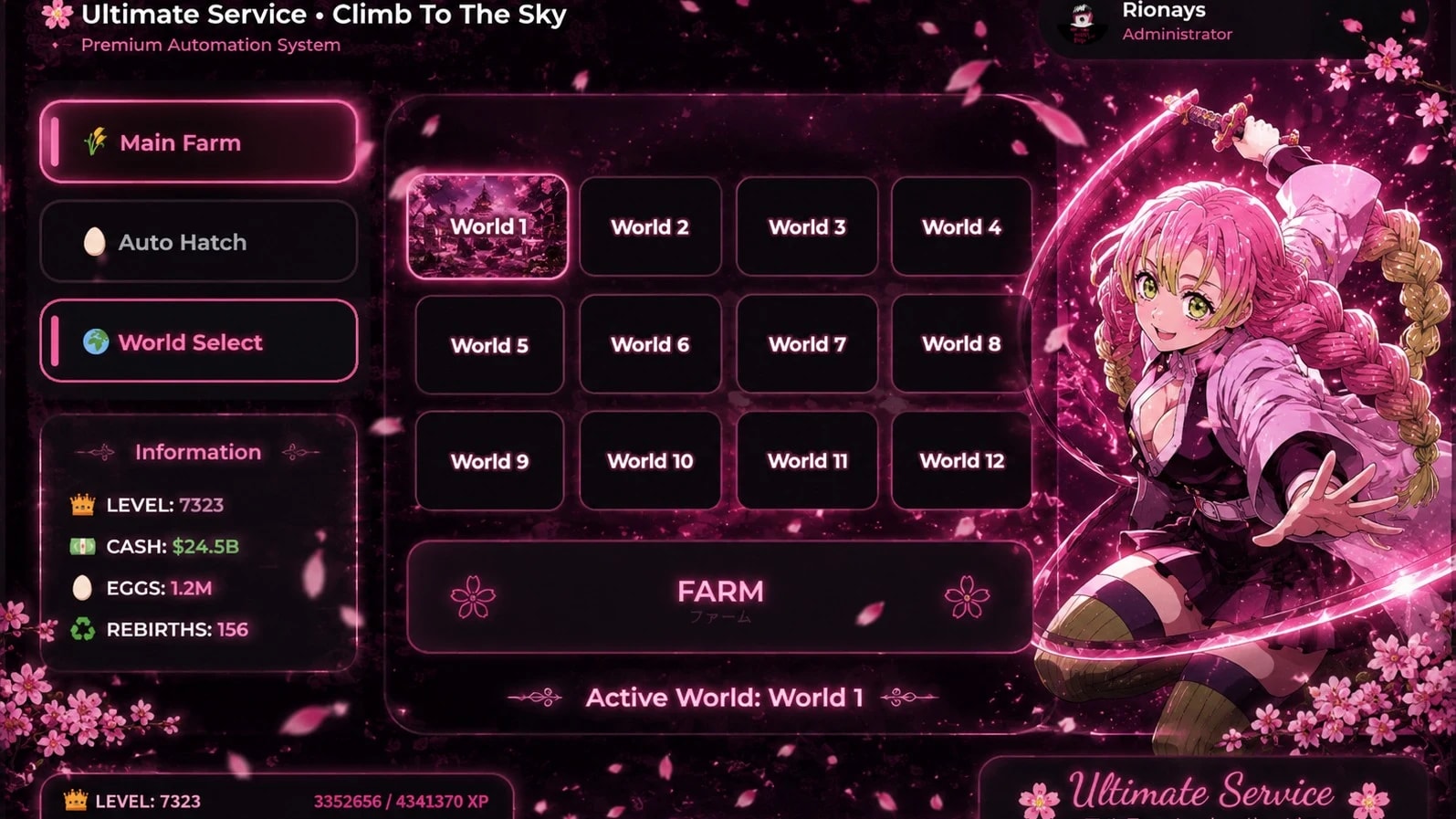Ultimate Service - Climb To The Sky OP Auto Farm Keyless