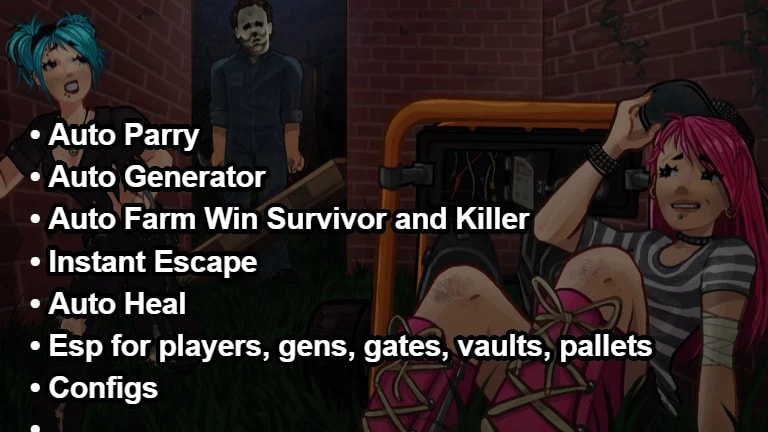 Auto Parry Auto Gen Auto Farm Wins Insta Escape ESP
