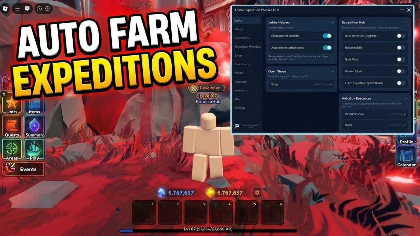 Poloska Hub | Expeditions Mode Autofarm