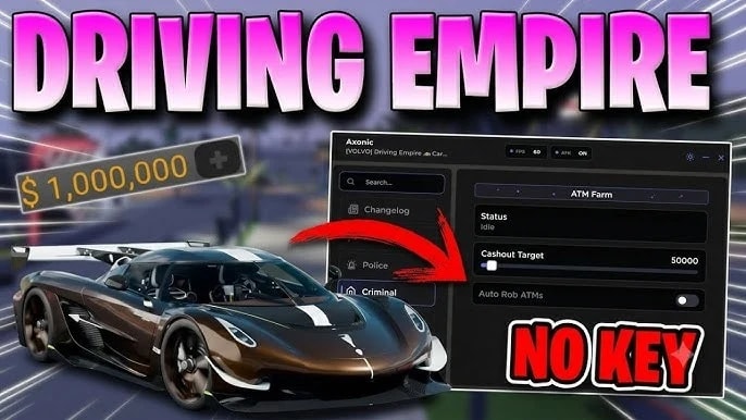 Driving Empire Script | Auto Farm, Auto Money & More