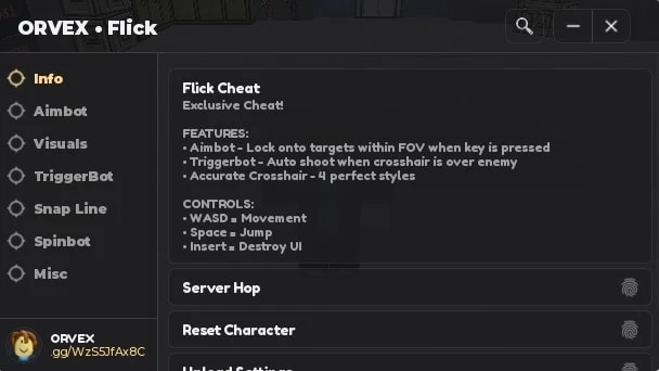 ORVEX Flick | BEST AIMBOT SCRIPT | Free | Undetected 