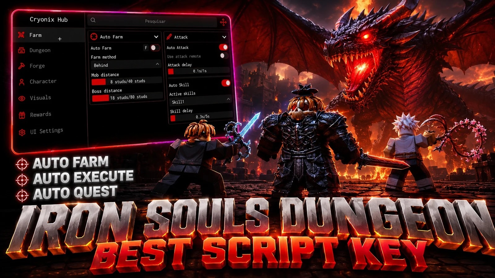 Iron Soul Dungeon Script - AUTO FARM, AUTO DUNGEON, AUTO SKI